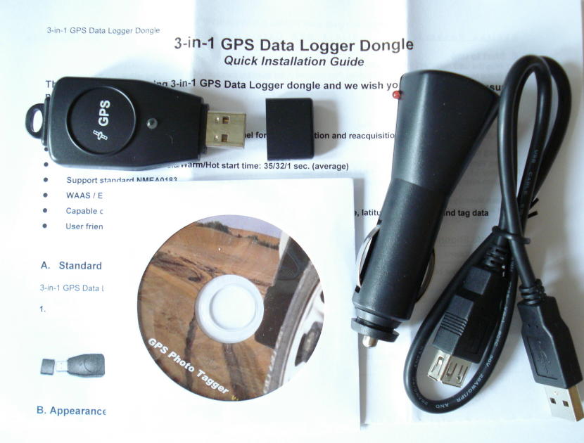 3in1 mini Dongle USB GPS EMPFÄNGER DATA LOGGER TRACKER